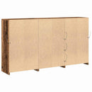 LED Sideboard 3 pcs Gammelt træ 202 x 37 x 100 cm