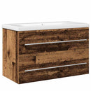 Badeværelsesskabsunder 2 pcs Gammelt træ 80 x 38,5 x 48 cm