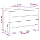 Badeværelsesskabsunder 2 pcs Gammelt træ 80 x 38,5 x 48 cm