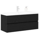 Badeværelsesskabsunder Sort eg 100 x 39 x 62 cm Konstrueret træ