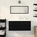 Badeværelsesskabsunder Sort eg 90 x 39 x 62 cm Konstrueret træ