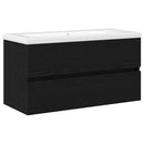 Badeværelsesskabsunder Sort eg 90 x 39 x 62 cm Konstrueret træ