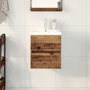Badeværelsesskabsunder Sort eg 80 x 39 x 62 cm Konstrueret træ