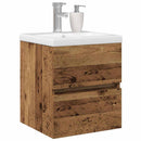 Badeværelsesskabsunder Sort eg 80 x 39 x 62 cm Konstrueret træ