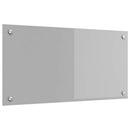 Køkkenbacksplash Lysegrå 80 x 40 cm hærdet glas