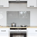 Køkkenbacksplash Lysegrå 80 x 50 cm hærdet glas