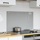 Køkkenbacksplash Lysegrå 80 x 50 cm hærdet glas
