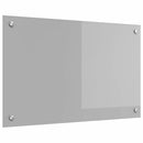 Køkkenbacksplash Lysegrå 80 x 50 cm hærdet glas