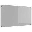 Køkkenbacksplash Lysegrå 90 x 50 cm hærdet glas
