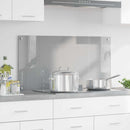 Køkkenbacksplash Lysegrå 100 x 50 cm hærdet glas