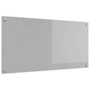 Køkkenbacksplash Lysegrå 100 x 50 cm hærdet glas