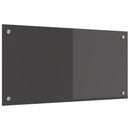 Køkkenbacksplash Mørkegrå 80 x 40 cm hærdet glas