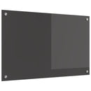 Køkkenbacksplash Mørkegrå 80 x 50 cm hærdet glas