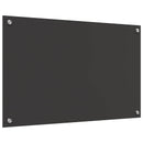 Køkkenbacksplash Mørkegrå 80 x 50 cm hærdet glas