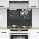 Køkkenbacksplash Mørkegrå 80 x 60 cm hærdet glas