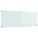 Køkkenbacksplash Hvid 110 x 40 cm hærdet glas