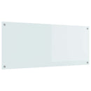 Køkkenbacksplash Hvid 120 x 50 cm hærdet glas