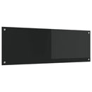 Køkkenbacksplash Sort 120 x 40 cm hærdet glas