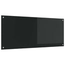 Køkkenbacksplash Sort 120 x 50 cm hærdet glas
