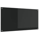 Køkkenbacksplash Sort 120 x 60 cm hærdet glas