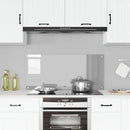 Køkkenbacksplash Lysegrå 110 x 50 cm hærdet glas