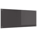 Køkkenbacksplash Mørkegrå 120 x 50 cm hærdet glas
