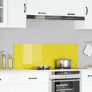 Køkkenbacksplash Gul 120 x 40 cm hærdet glas