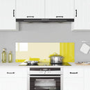 Køkkenbacksplash Gul 120 x 40 cm hærdet glas