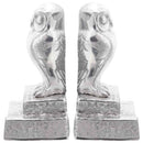 Bogstøtter 2 pcs Sølv 12 x 9 x 19 cm Aluminium