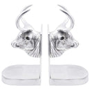 Bogstøtter 2 pcs Sølv 17 x 15 x 27 cm Aluminium