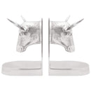 Bogstøtter 2 pcs Sølv 21,5 x 15,5 x 20 cm Aluminium