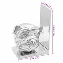 Bogstøtter 2 pcs Sølv 8 x 12 x 16,5 cm Aluminium