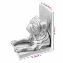 Bogstøtter 2 pcs Sølv 12 x 15 x 18 cm Aluminium