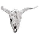 Bull kranium Sølv 49 x 10 x 36 cm Aluminium