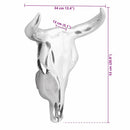 Bull kranium Sølv 34 x 13 x 53 cm Aluminium