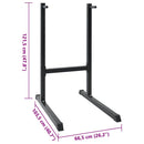 Dip Station Sort 103,5 x 66,5 x 121,5 cm Pulverlakeret stål