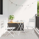 Have sammenslåelig stol 2 pcs Hvid 42 x 52 x 82cm