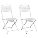 Have sammenslåelig stol 2 pcs Hvid 42 x 52 x 82cm
