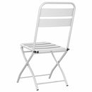 Have sammenslåelig stol 2 pcs Hvid 42 x 52 x 82cm
