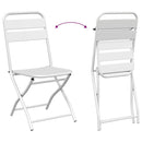 Have sammenslåelig stol 2 pcs Hvid 42 x 52 x 82cm