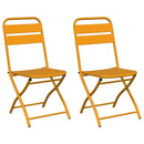 Have sammenslåelig stol 2 pcs Sennepsgul 42 x 52 x 82cm