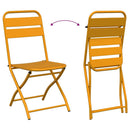 Have sammenslåelig stol 2 pcs Sennepsgul 42 x 52 x 82cm