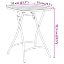 Bistrobord Antracit 55 x 55 x 72,5 cm Pulverlakeret stål