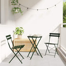 Have sammenslåelig stol 2 pcs Grøn 42 x 46 x 82cm Metal