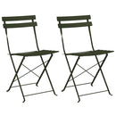 Have sammenslåelig stol 2 pcs Grøn 42 x 46 x 82cm Metal