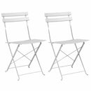 Have sammenslåelig stol 2 pcs Hvid 42 x 46 x 82cm Metal