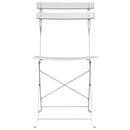 Have sammenslåelig stol 2 pcs Hvid 42 x 46 x 82cm Metal