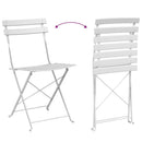 Have sammenslåelig stol 2 pcs Hvid 42 x 46 x 82cm Metal