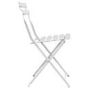 Have sammenslåelig stol 2 pcs Hvid 42 x 46 x 82cm Metal