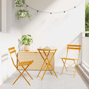 Have sammenslåelig stol 2 pcs Sennepsgul 42 x 46 x 82cm Metal